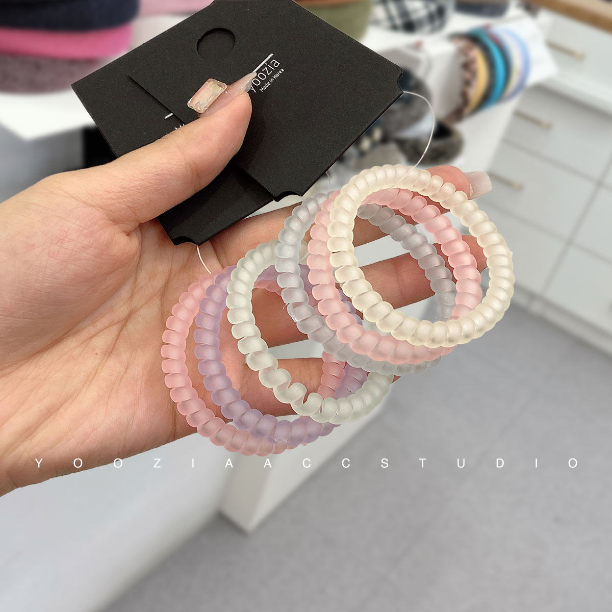 韩国饰品小众设计发饰2024新款头饰简约百搭果冻色头绳电话线发绳,饰品/流行首饰/时尚饰品新,发饰,淘宝优惠券,粉丝福利购,淘宝优惠卷