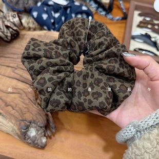 小众韩国发饰头饰百搭ins风饰品发绳头绳秋冬新款 豹纹大肠发圈