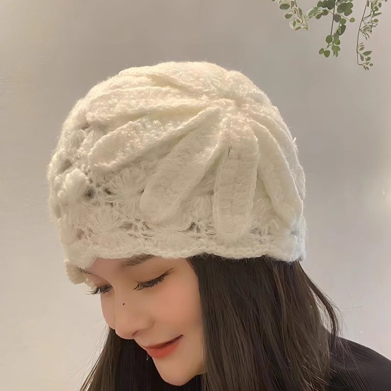 毛线帽花苞包头帽子女人味十足气质优雅女士帽潮花朵百搭秋冬保暖,服饰配件/皮带/帽子/围巾,帽子,淘宝优惠券,粉丝福利购,淘宝优惠卷