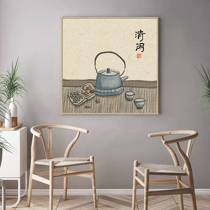 客厅壁画餐厅厨房挂画个性艺术画沙发背景画新中式创意生活装饰画