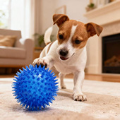 狗耐咬弹力刺球中大型犬狗玩具宠物玩具TPR发声自嗨玩具球犬玩具