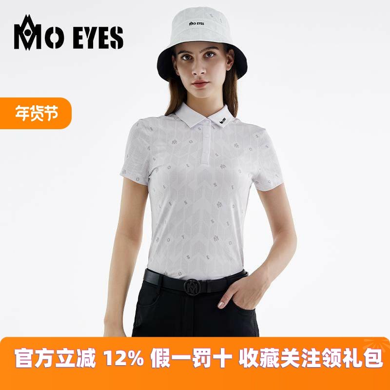 MOEYES魔眼高尔夫短袖女士印花T恤夏季柔软上衣高弹运动面料,运动服/休闲服装,高尔夫球服,淘宝优惠券,粉丝福利购,淘宝优惠卷