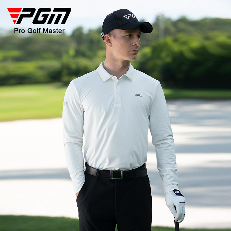 PGM高尔夫服装男秋冬长袖T恤运动球服男装衣服百搭polo衫海外图片