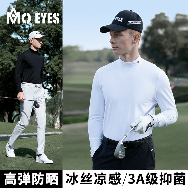 MOEYES魔眼高尔夫服装男装春夏季冰丝打底衫防晒衣长袖t恤上衣