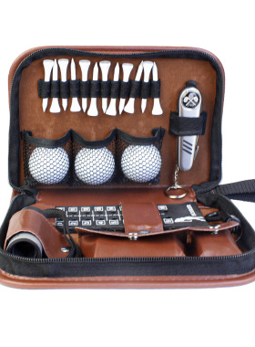 CRESTGOLF高尔夫工具皮革配件方便携带多功能大容量收纳皮包