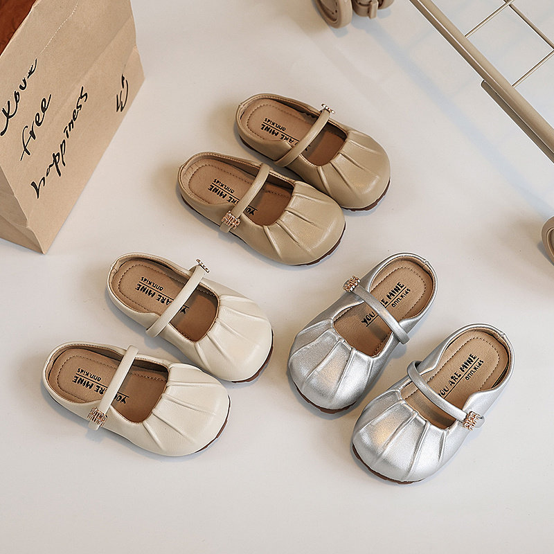 女童包头拖鞋2025春秋新款韩版软底百搭外穿皮鞋儿童公主风半拖鞋,童鞋/婴儿鞋/亲子鞋,儿童凉拖鞋,淘宝优惠券,粉丝福利购,淘宝优惠卷