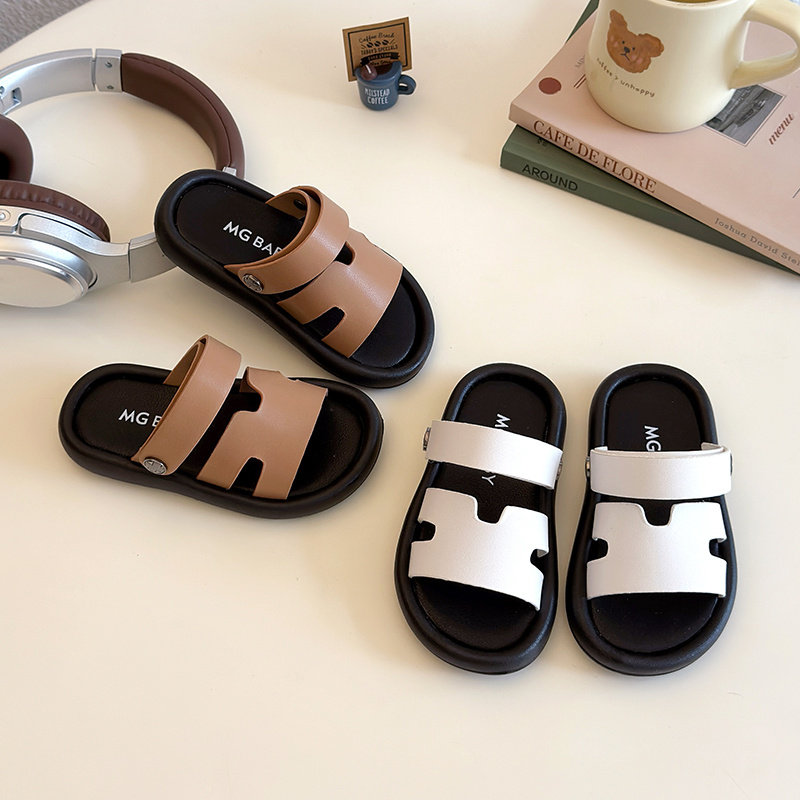 男童简约纯色凉拖鞋2025夏季新款外穿小童休闲软底防滑露趾沙滩鞋,童鞋/婴儿鞋/亲子鞋,儿童凉拖鞋,淘宝优惠券,粉丝福利购,淘宝优惠卷