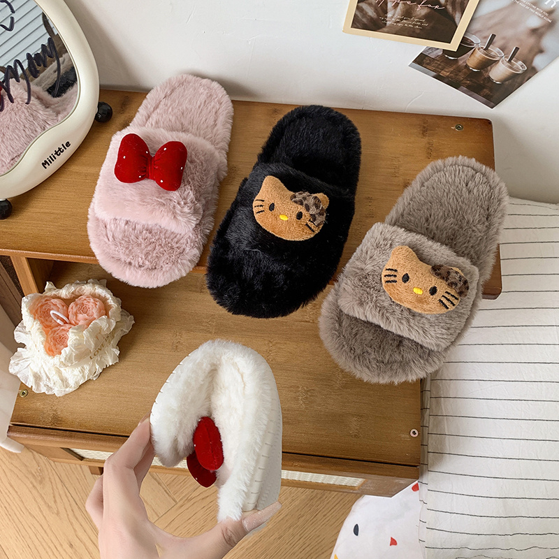 女童可爱居家保暖棉拖鞋秋冬新款