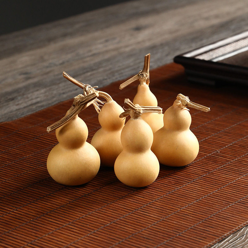 葫芦摆件带龙头天然小葫芦茶宠把玩件葫芦文玩工艺复古手捻葫芦