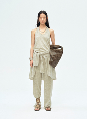 TOATEE 云感自然系亚麻混纺三件套 开衫/背心/长裤 2026春季新品