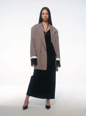TOATEE 经典灰宽肩OVERSIZE休闲廓形西装 2026春季新品