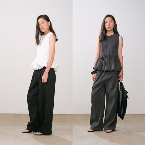 TOATEE 雾光干丝drysilk 无袖花苞摆上衣