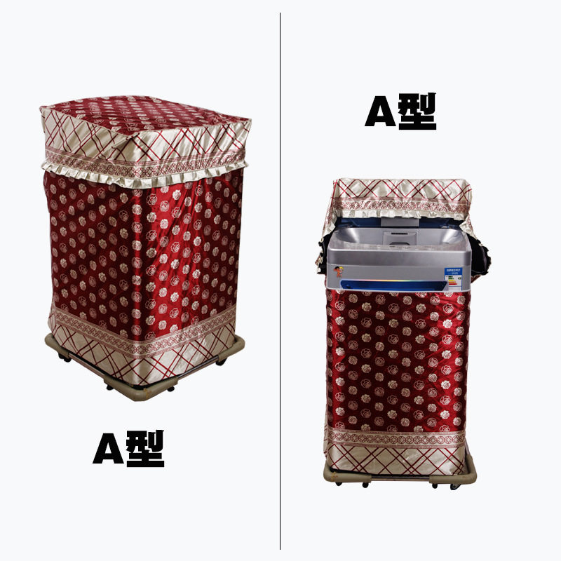 进宝厂家高档加厚喜庆防水防晒防尘波轮全自动洗衣机罩保护套