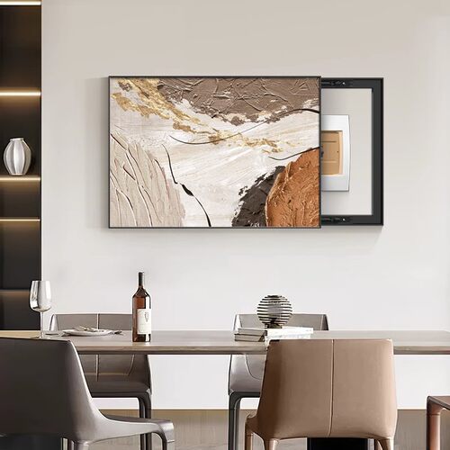 电表箱装饰画抽象肌理画遮盖箱挂画现代抽象电箱装饰画