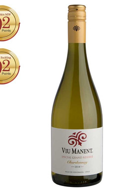 威玛(Viu Manent)酒庄特酿珍藏霞多丽空加瓜谷原瓶进口干白葡萄酒