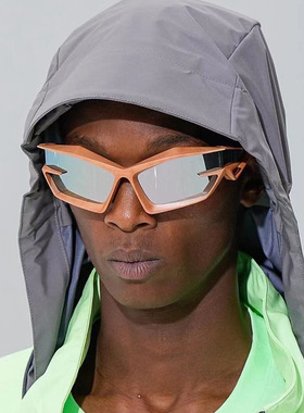 欧美个性机械朋克太阳镜男款Y2K未来科技感墨镜女潮嘻哈眼镜RAP