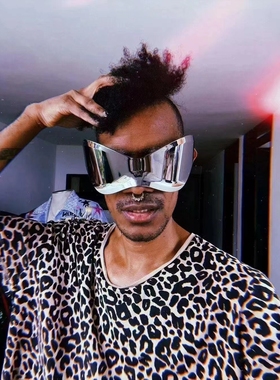 欧美个性防风太阳镜女潮流Y2K无框骑行墨镜男款跨境运动眼镜INS