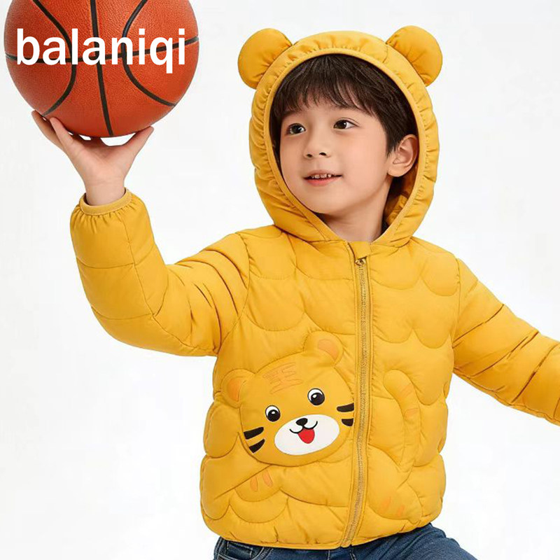 巴拉妮琪薄款棉服男童女宝宝冬季卡通外套2026新款婴儿保暖上衣潮