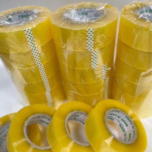 工厂直销透明胶带大卷4.5宽封箱胶带快递打包米黄色封口胶布整箱