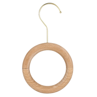 木质圆形挂衣架服装店榉木木圈磁铁围巾环圆环无漆木圈丝巾展示架