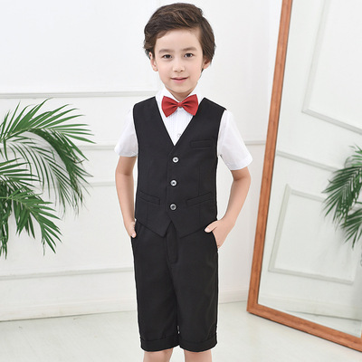 儿童礼服男童夏季短袖短裤马甲