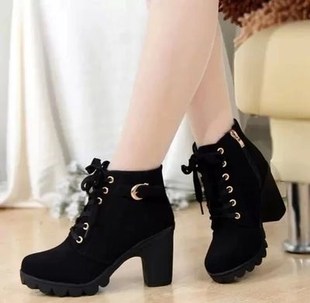 shoes winter boots Martin heels high ladies women 2018