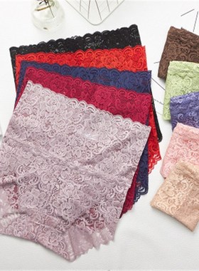 Women Seamless Lace High Waist Underwear Brief Knicker Panty