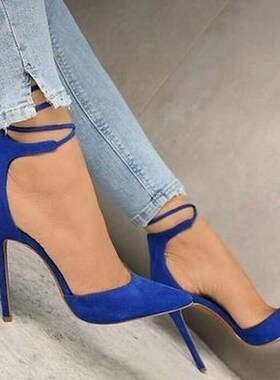 40-43 cotton Strap  Pointed shoes high heels Lady wear