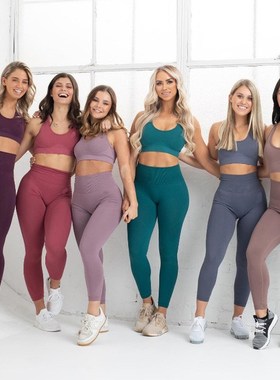 无缝瑜伽背心套装运动健身女Women Jogging Suit Gym Pants tops