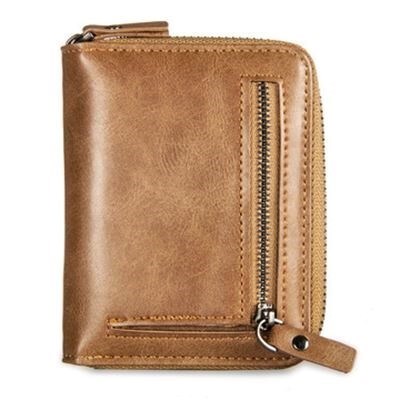 short n wallet pu leather men's purse card holder for le