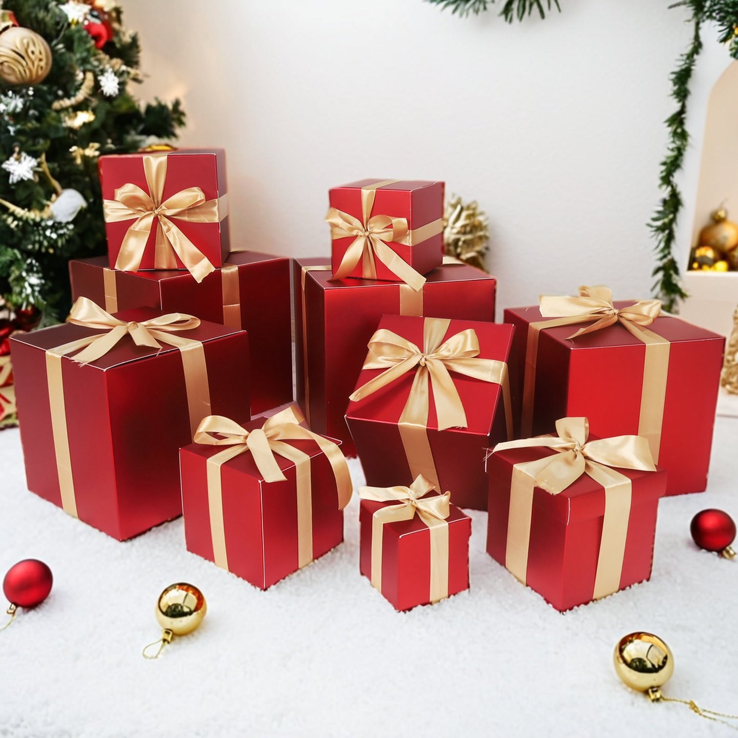 圣诞节装饰礼盒摆件道具空盒子礼品堆头商场店铺橱窗场景氛围布置,节庆用品/礼品,圣诞装饰品,淘宝优惠券,粉丝福利购,淘宝优惠卷