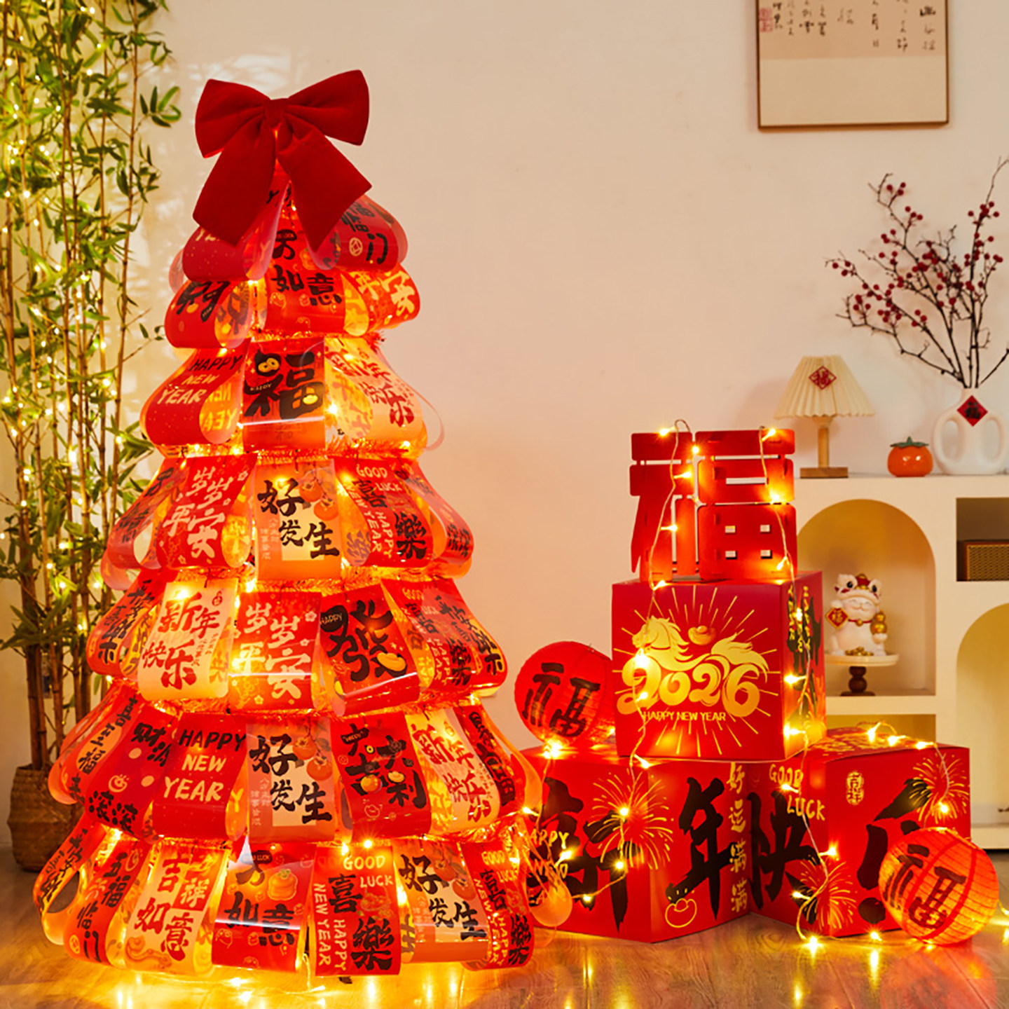新年装饰发光许愿树发财树摆件马年春节商场店铺橱窗装扮布置套餐,节庆用品/礼品,装扮布置套餐,淘宝优惠券,粉丝福利购,淘宝优惠卷