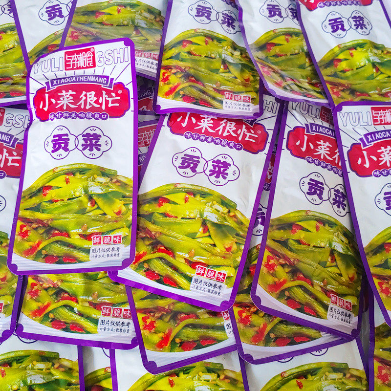 湖南特产与李湘食小菜很忙鲜脆贡菜黄瓜爽口下饭菜休闲零食小吃