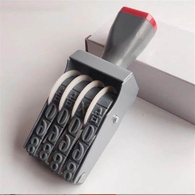 4/11/12 Digits Wheel Rubber Numbering Stamp Number Digital