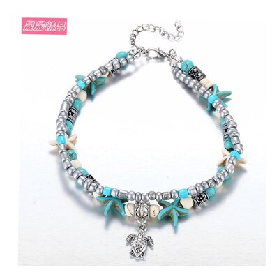 Bohemian Handmade Beads Starfish Anklets Beach Foot Jewelry