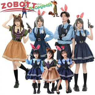 Zootopia Judy Rabbit Cosplay Costume Anime Figure Nick Fox