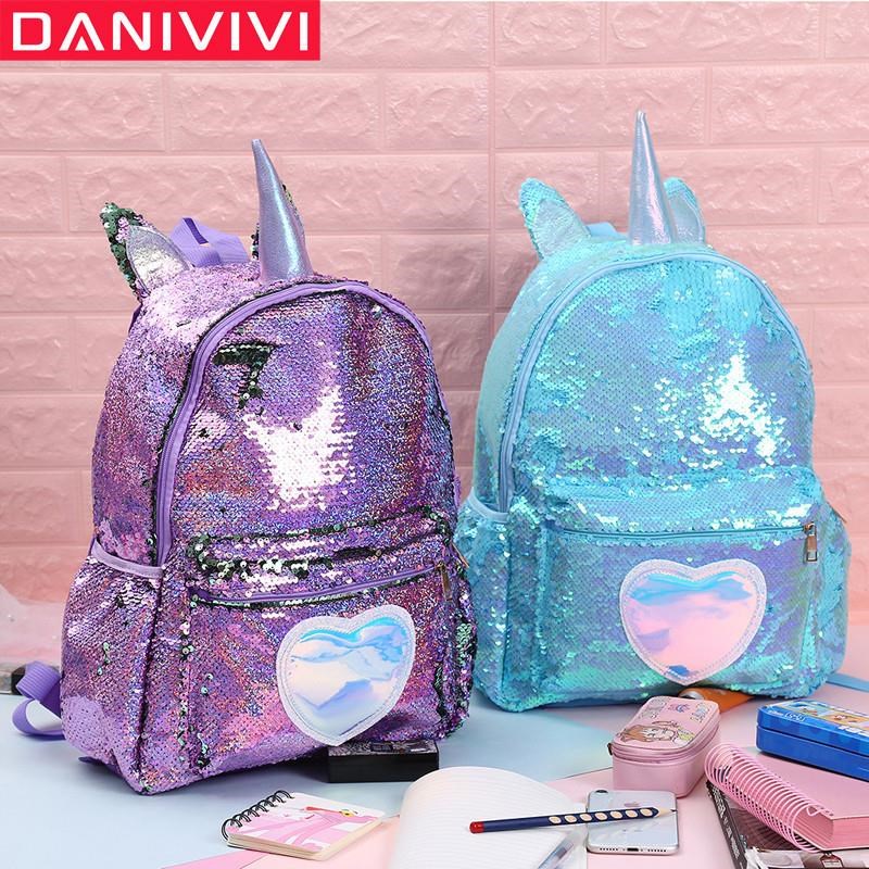Unicorn School Bags for Girls Backpack Cute Kids School Bag