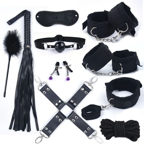 40CM Fox Tail Anal Plug Bondage Set Sex Toys For Women Whip
