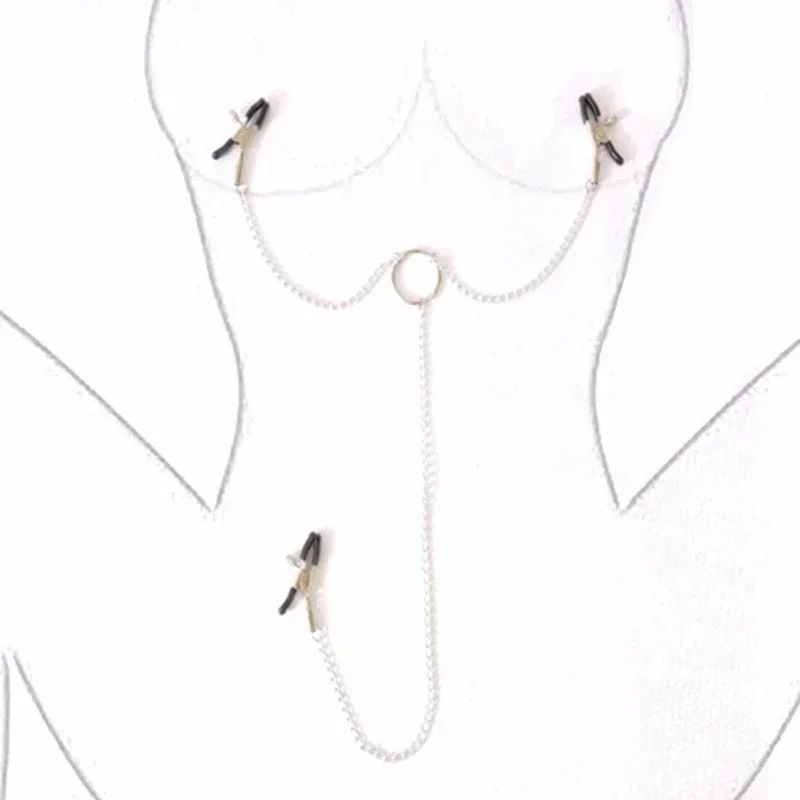 Breast Clamp Nipple Clip Sex Toy with Chain Festish Sextoy S