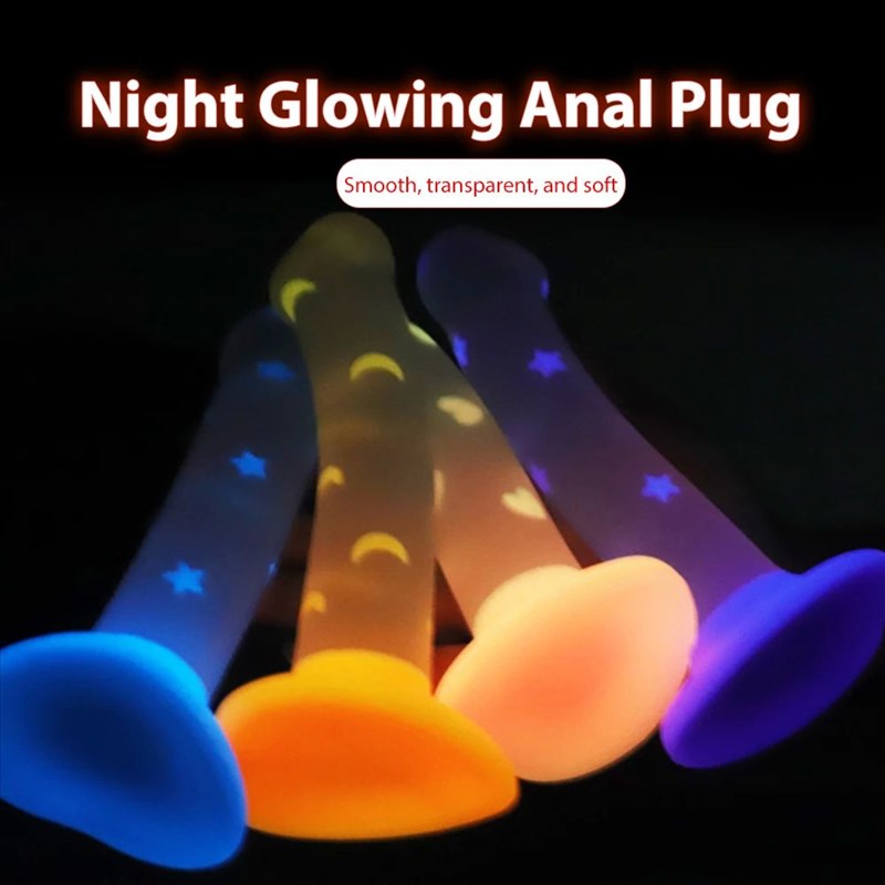 Sex Toys Cupid Night Glowing Anal Plug Love-Jelly