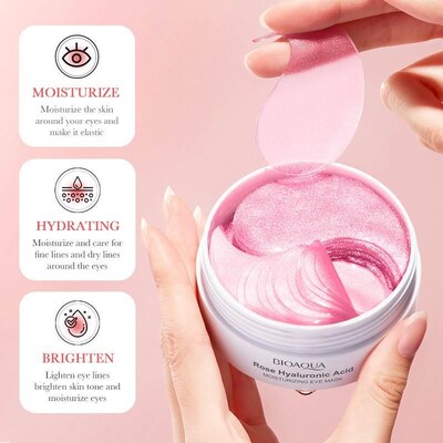 Bioaqua Rose Hyaluronic Acid Moisturizing Eye Mask to Improv
