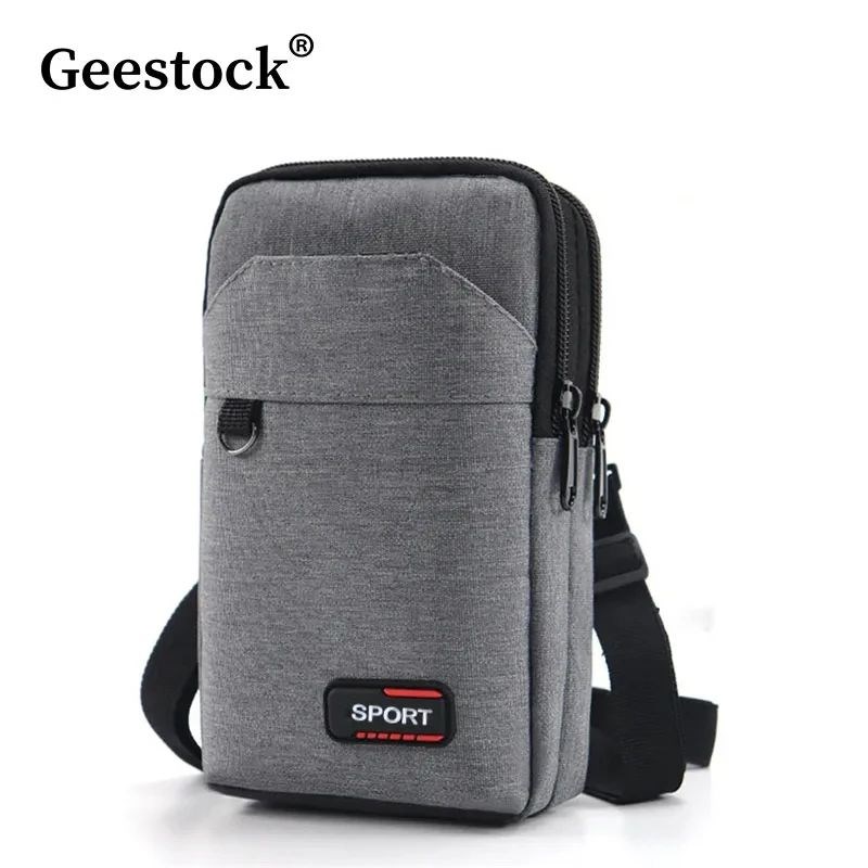 Geestock Waterproof Waist Bag For Men Fanny Pack Double Laye