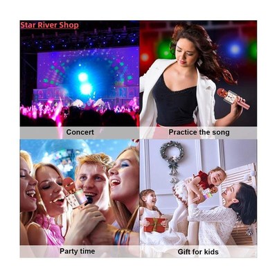 Wireless Karaoke Microphone Bluetooth Handheld Portable Spea