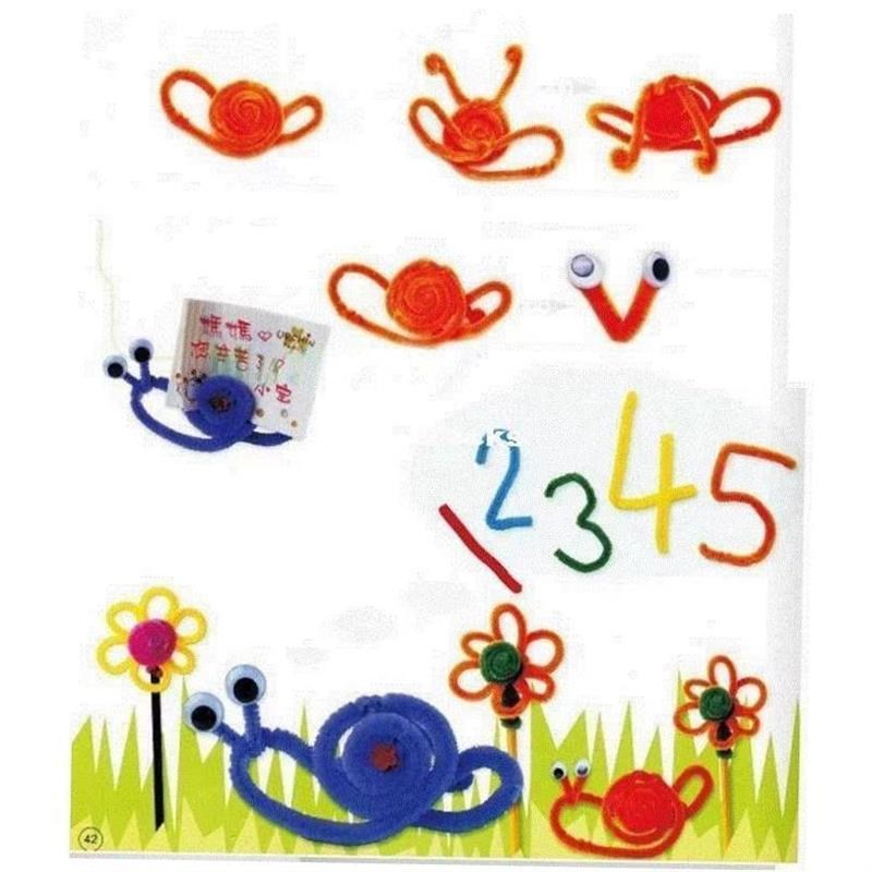 100pcs kindergarden diy chenille stems pipe cleaners