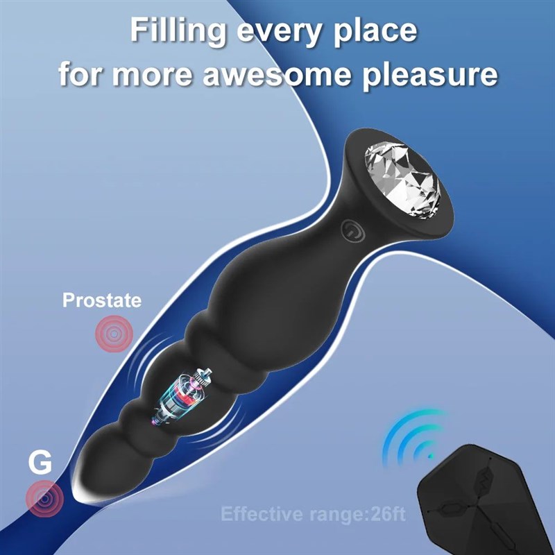 4 Sizes Anal Plug Vibrator Wireless Remote Control Massager