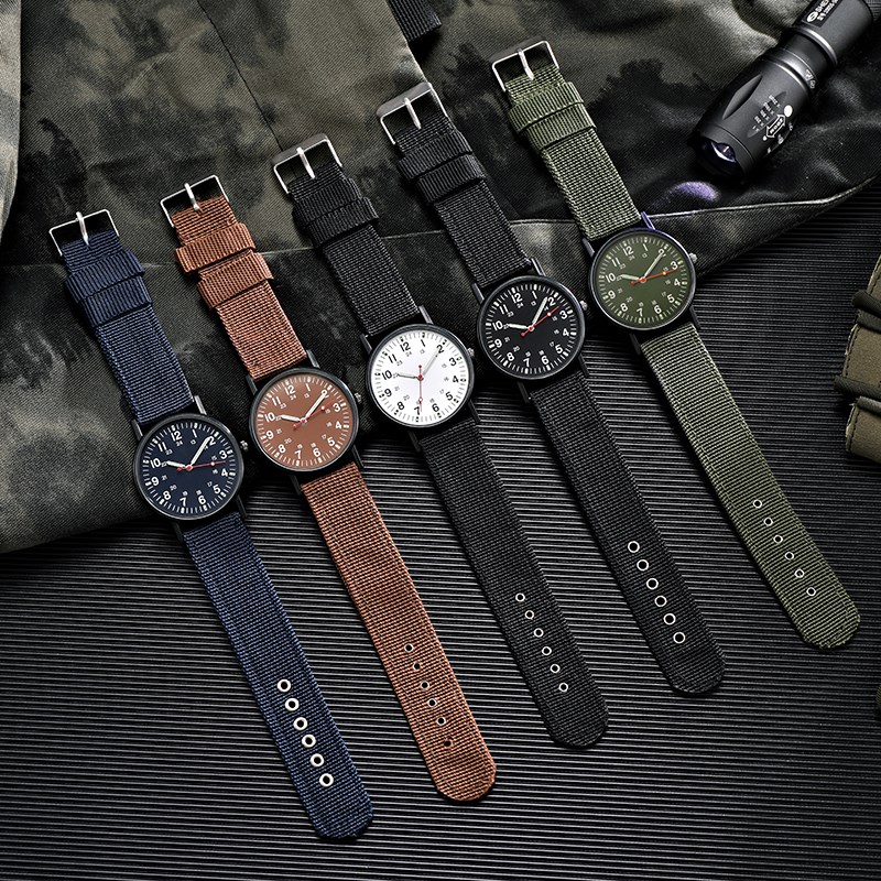 Luminous Nylon Band Military Watch Men Watches Army Wrist Wa