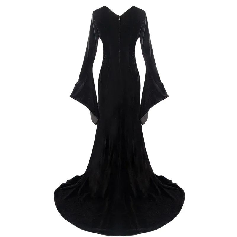Wednesday Addams Family Morticia Cosplay Costume Wig Black