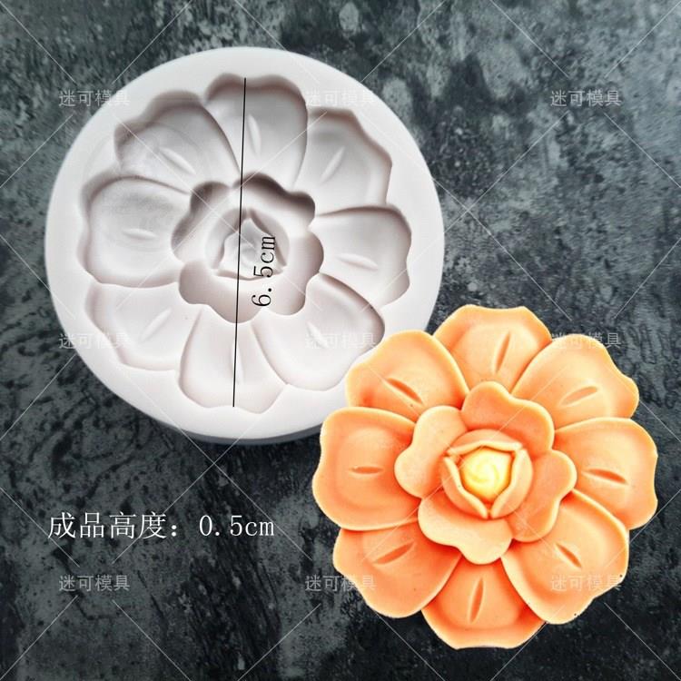 。Sugar cake silicone mold 3D big flower cake mold Mousse Ca