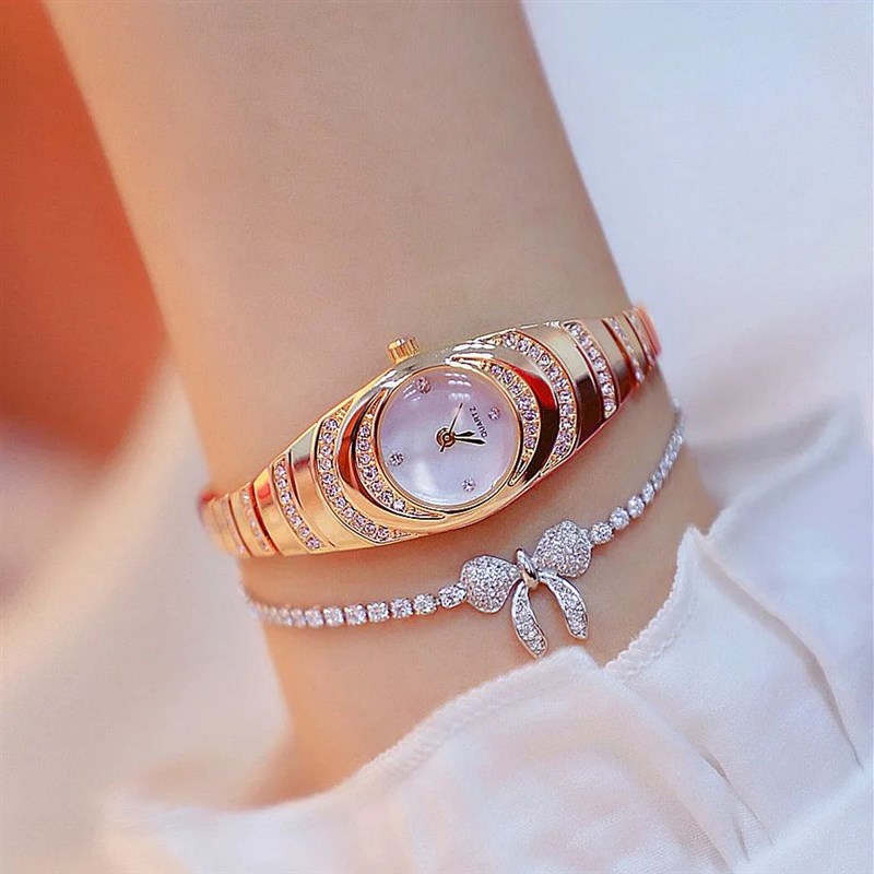 Ladies Quartz Wrist Watches Dress Watch Women Crystal Diamon