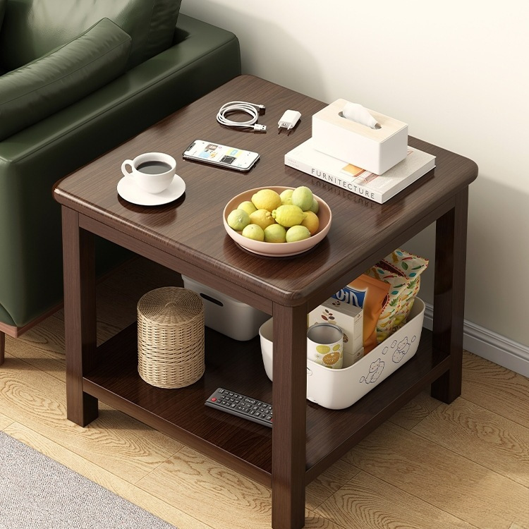 边几沙发边柜客厅家用简约小茶几桌子阳台简易正方形纯实木小方桌